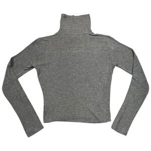 NWT Brandy Melville Gray Cropped Turtleneck Top Minimalist - One Size (XS-M)